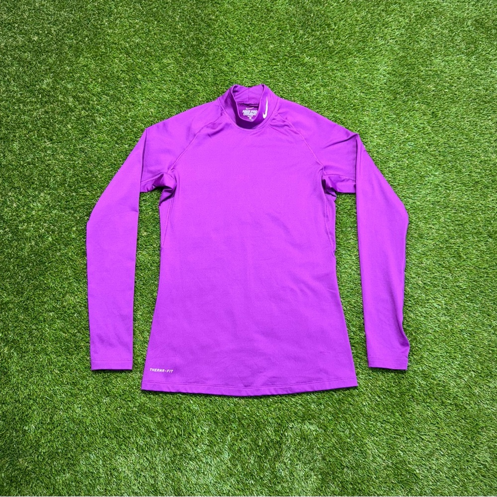 Nik Pro Combat Dri Fit Long Sleeve Compression Shirt Size Large Purple